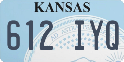 KS license plate 612IYQ