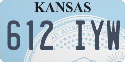 KS license plate 612IYW