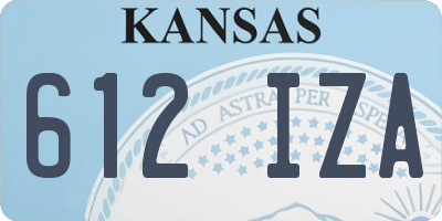KS license plate 612IZA