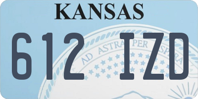 KS license plate 612IZD