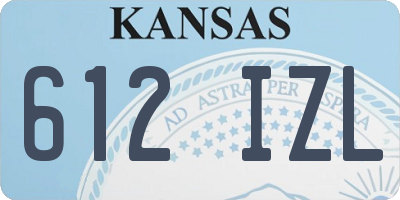 KS license plate 612IZL