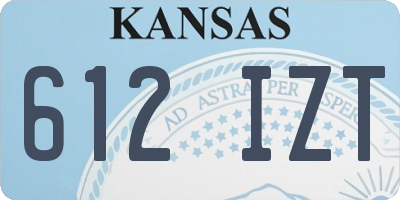 KS license plate 612IZT