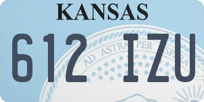 KS license plate 612IZU