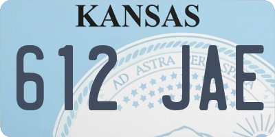 KS license plate 612JAE