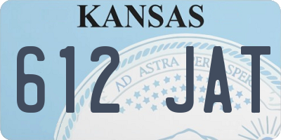 KS license plate 612JAT