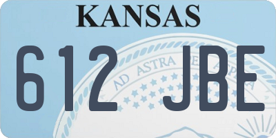 KS license plate 612JBE