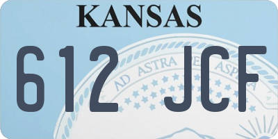 KS license plate 612JCF