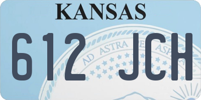 KS license plate 612JCH