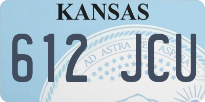KS license plate 612JCU
