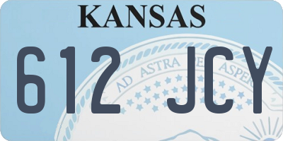 KS license plate 612JCY