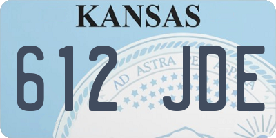 KS license plate 612JDE