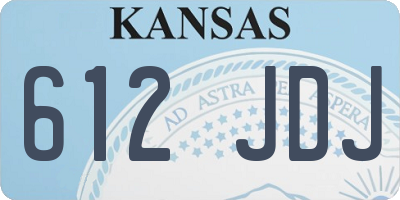 KS license plate 612JDJ