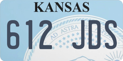 KS license plate 612JDS