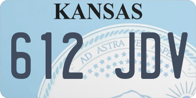 KS license plate 612JDV