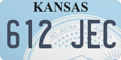 KS license plate 612JEC