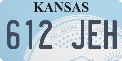 KS license plate 612JEH