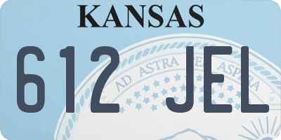 KS license plate 612JEL