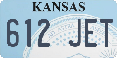 KS license plate 612JET