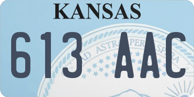 KS license plate 613AAC