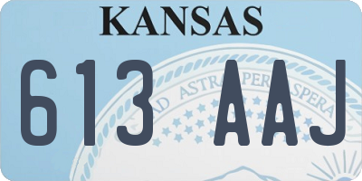 KS license plate 613AAJ