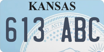 KS license plate 613ABC