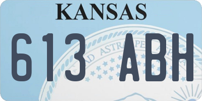 KS license plate 613ABH