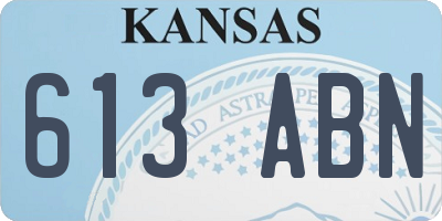 KS license plate 613ABN