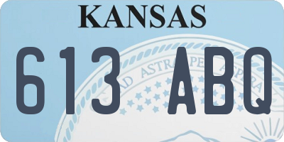 KS license plate 613ABQ