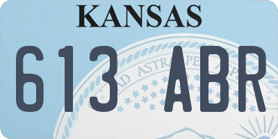 KS license plate 613ABR