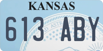 KS license plate 613ABY