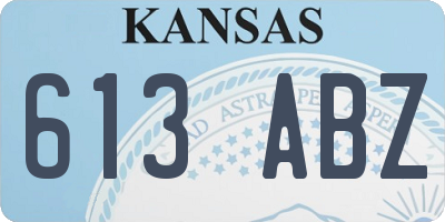 KS license plate 613ABZ