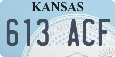 KS license plate 613ACF