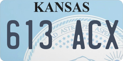 KS license plate 613ACX