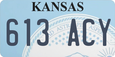 KS license plate 613ACY