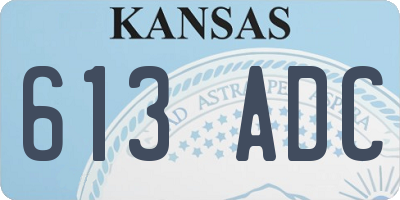 KS license plate 613ADC