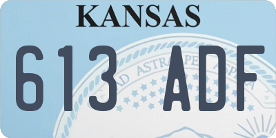 KS license plate 613ADF