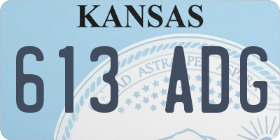 KS license plate 613ADG