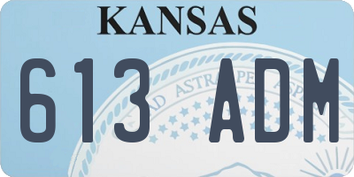 KS license plate 613ADM