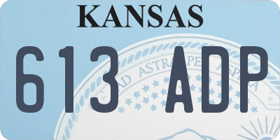 KS license plate 613ADP