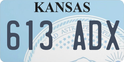 KS license plate 613ADX