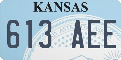 KS license plate 613AEE