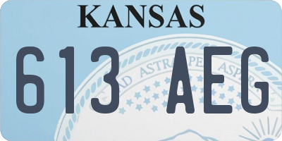 KS license plate 613AEG