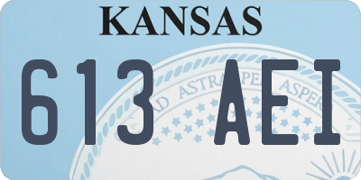 KS license plate 613AEI