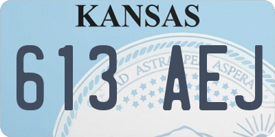 KS license plate 613AEJ