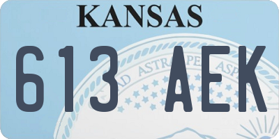 KS license plate 613AEK