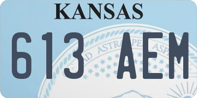KS license plate 613AEM