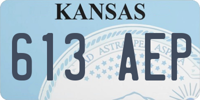 KS license plate 613AEP