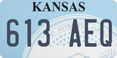 KS license plate 613AEQ