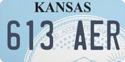 KS license plate 613AER