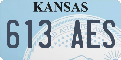 KS license plate 613AES